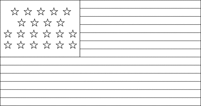 21 Star United States Flag, 1819 | ClipArt ETC