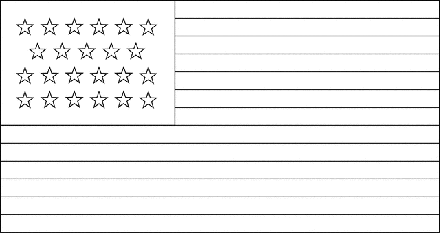 23 Star United States Flag, 1820 | ClipArt ETC