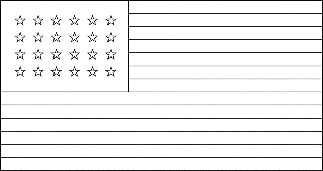 24 Star United States Flag, 1822 | ClipArt ETC