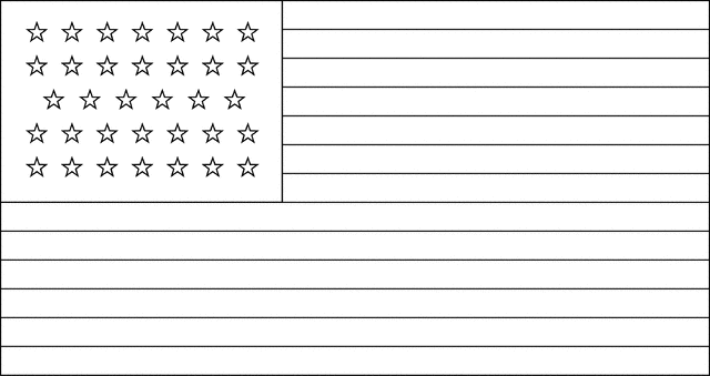 34 Star United States Flag, 1861 | ClipArt ETC