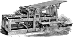 "Single small cylinder press, 1835-1900." -Hill, 1921
