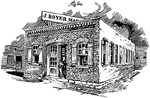 "The Boyer Machine Shop, St. Louis, where one of the first successful adding and listing machines was born." -Hill, 1921