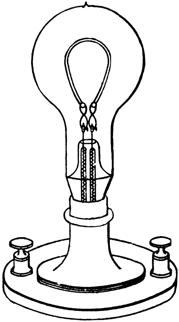 løber tør glimt Parasit Edison's First Light Bulb | ClipArt ETC