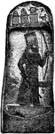 An ancient Babylonian stone carving of King Merodach-idin-akhi, the Mesopotamian sun god.