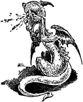 An illustration of a baby dragon crying.