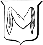 An illustration of manche as a helraldic bearing.