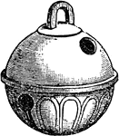 The crotal is an ancient bell, a percussion instrument that is tuned and made of a bronze or brass sphere.