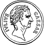 Julius Caesar issued Roman coins bearing his own image.