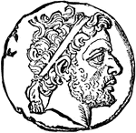 Tetradrachm, a Greek coin showing the face of Philip V, king of Macedon.