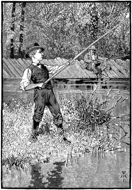 Boy Fishing with Cane Pole