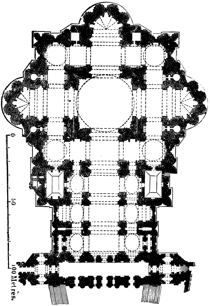Ground-plan of St. Peter&#39;s, Rome | ClipArt ETC