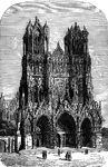 The Cathedral of Rheims is also known as Notre-Dame de Rheims in French. It is a Roman Catholic Cathedral, located in Rheim, France. It was the site of where the Kings of France were once crowned. The Cathedral was completed during the end of the 13th century.