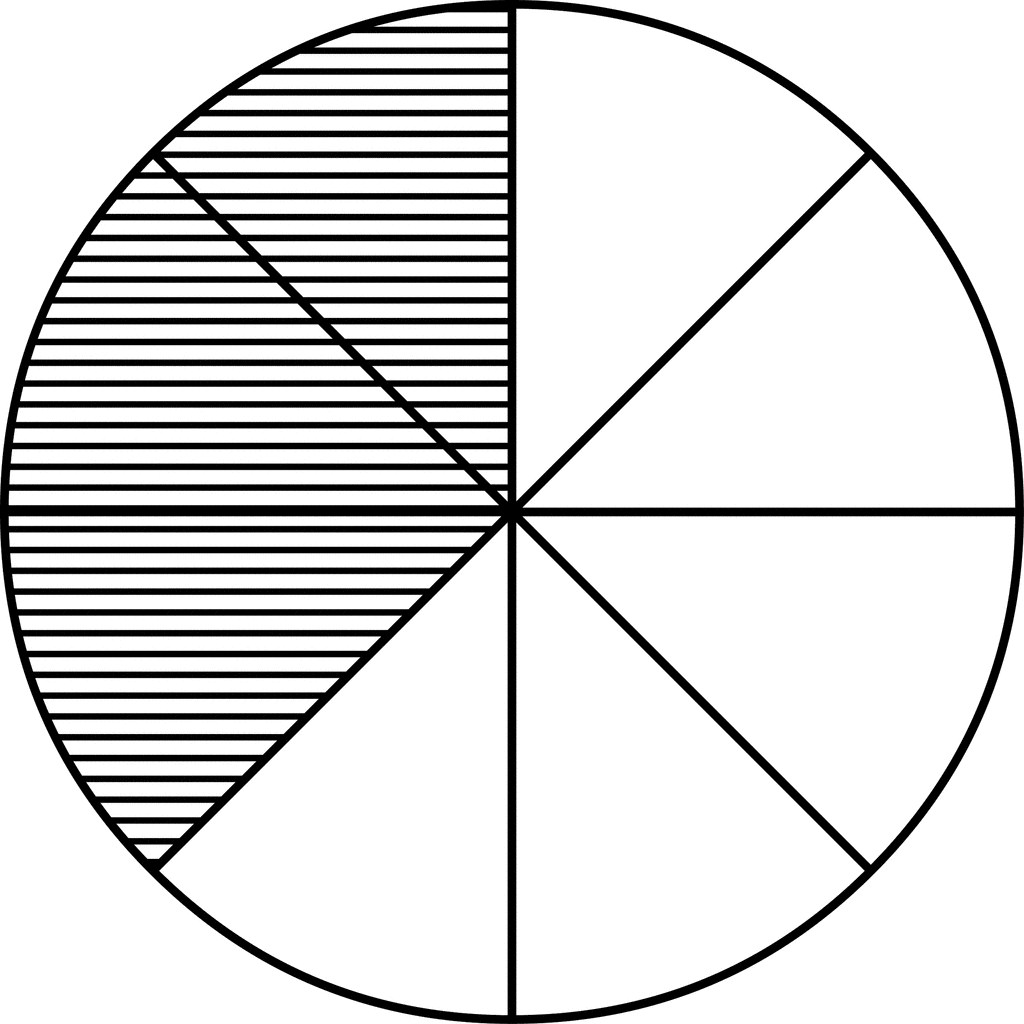 Fraction Pie Divided Into Eighths Clipart Etc