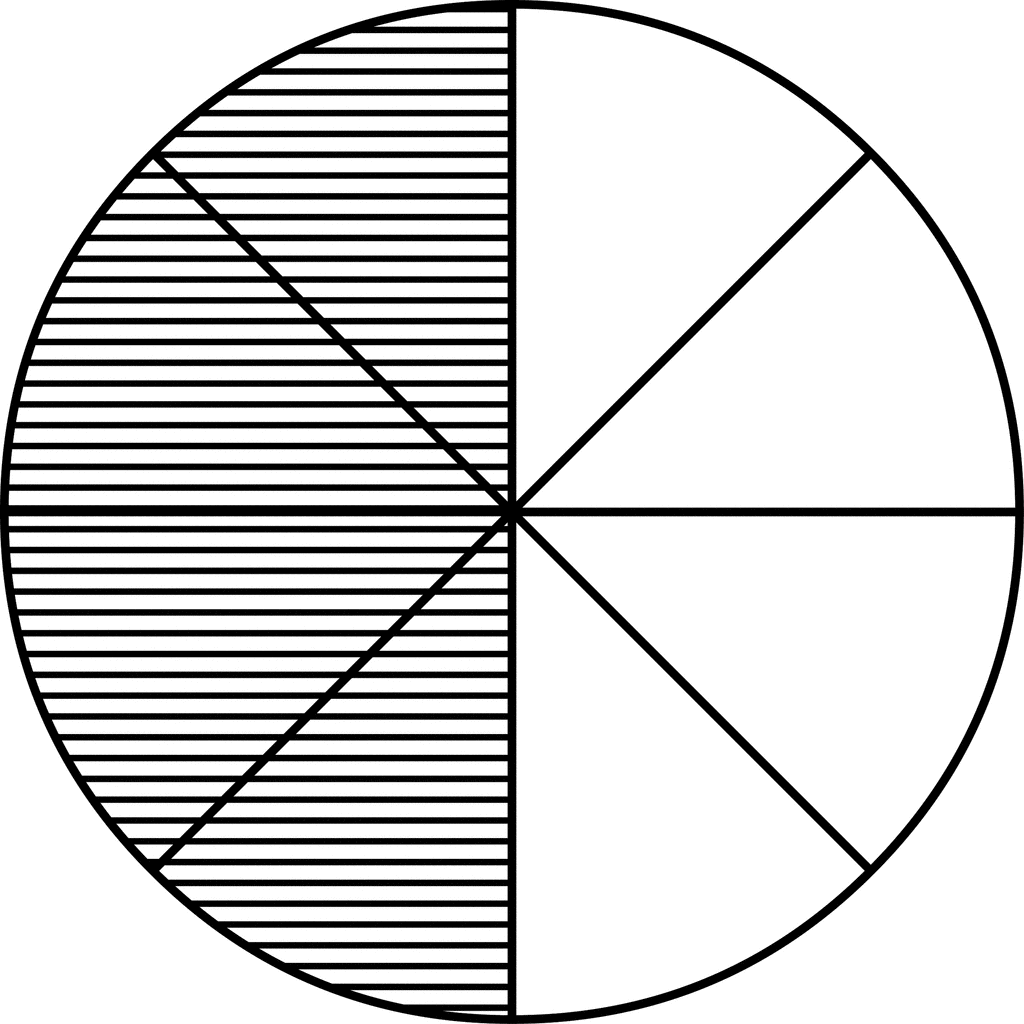 Fraction Pie Divided Into Eighths ClipArt ETC