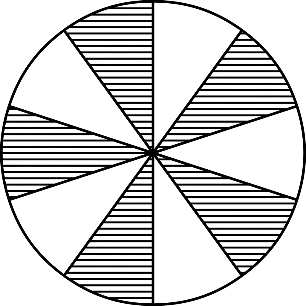 Fraction Pie Divided Into Tenths ClipArt ETC