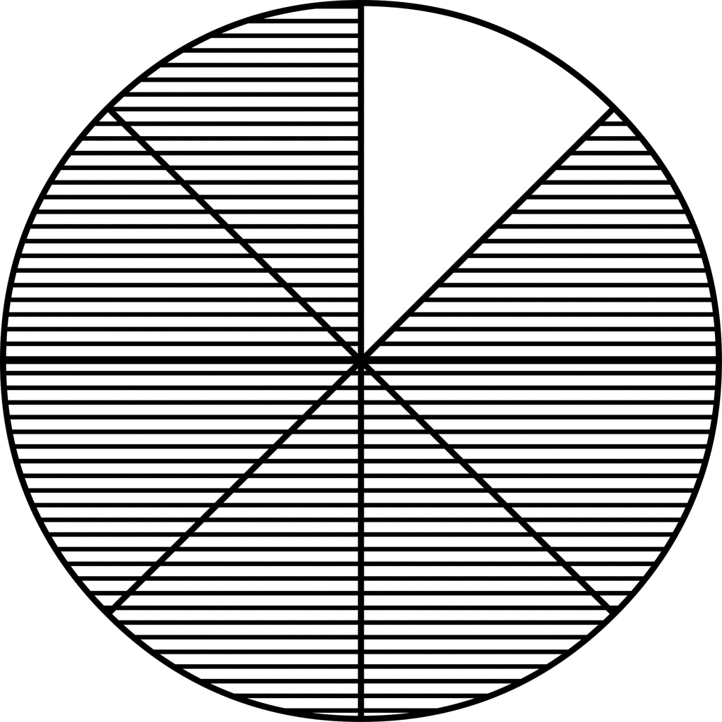 eighths pie chart 8 8