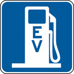 This sign indicates that alternative fuel is available nearby.