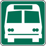 This sign indicates that a bus stop is located nearby.
