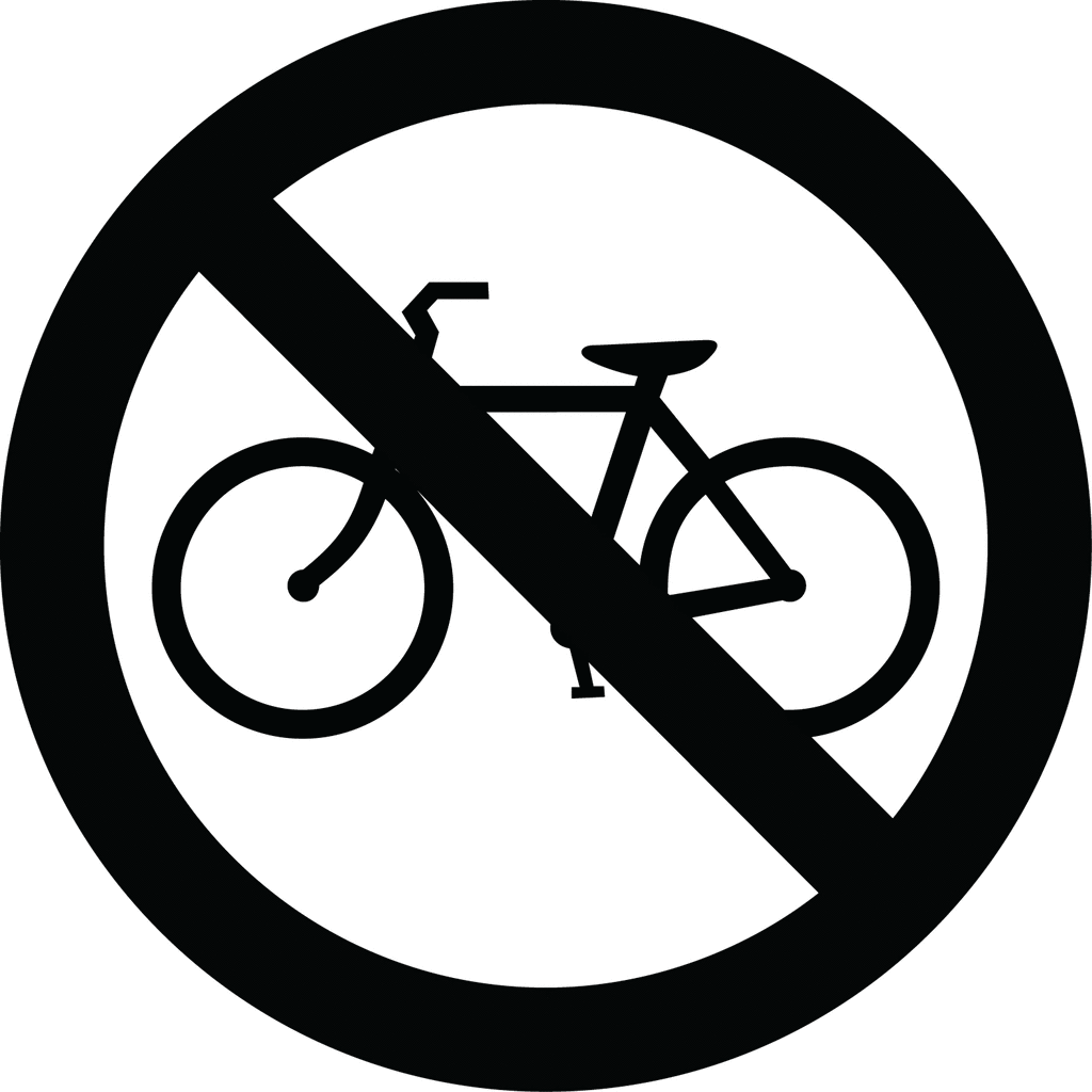 No Bicycles Silhouette ClipArt ETC