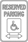 This sign indicates that the parking space is reserved for persons with disabilities.