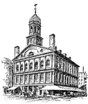Faneuil Hall is also known as the "Cradle of Liberty." Faneuil Hall is a historic building located in Boston, Mass.