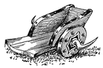 A vehicle used for pleasure and war by the early Assyrians, Egyptians, Greeks, and Romans. The vehicle has two wheels, closed in the front and open in the back.