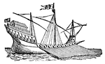 A vessel formerly used extensively in the Mediterranean.
