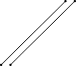 2 slanted parallel line segments.