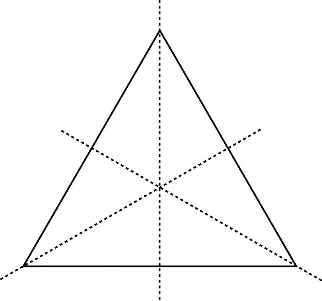obtuse isosceles triangle line of symmetry