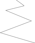 A zig zag line known as a broken line in mathematics.