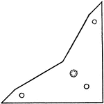 The Kelsey triangle is a modified triangle ruler, where the hypotenuse is inwardly bent.