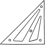 The Zange triangle is a modified triangle ruler, where one of the legs is longer making the hypotenuse is elongated.