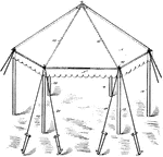 A canopy is an overhead roof or structure that is able to provide shade or shelter. A canopy can also be a tent, generally without a floor. This canopy is an architectural projection that provides weather protection, identity or decoration, and is supported by its own ground mounting.