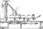 A Pantograph is a mechanical linkage connected in a special manner based on parallelograms so that the movement of one specified point is an amplified version of the movement of another point. If a line drawing is traced by the first point, an enlarged copy will be drawn by a pen fixed to the other.
