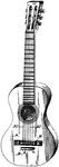 The guitar is a musical instrument of the chordophone family. The standard guitar has six strings, others are also available. Guitars are recognized as one of the primary instruments in jazz, rock, and pop music.