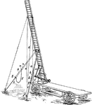 For safety, a rigid ladder should be leaned at an angle of about fifteen degrees to the vertical. In other words, the distance from the foot of the ladder to the wall should be about one quarter of the height of the top of the ladder. At steeper angles, the ladder is at risk of toppling backwards when the climber leans away from it