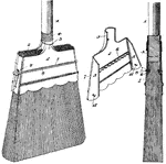 A broom is a cleaning tool consisting of stiff fibres attached to, and roughly parallel to, a cylindrical handle, the broomstick. It is commonly used in combination with a dustpan.