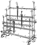 A clotheshorse or clothes horse, sometimes called a clothes rack, drying horse, winterdyke, clothes maiden, drying rack refers to a frame upon which clothes are hung after washing to enable them to dry. The frame is usually made of wood, metal or plastic.