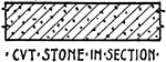 Common material symbol for CVT Stone in Section for architectural and mechanical drawing.