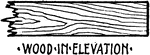 A building material symbol used in architectural or mechanical drawing for Wood in Elevation.