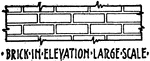 Conventional material symbol used in architectural and mechanical drawing for Brick in Elevation Large Scale.