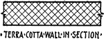 A commonly used material symbol in mechanical and architectural drawing for Terra Cotta Wall in Section.
