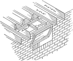An illustration showing framing basement window with dimensions.
