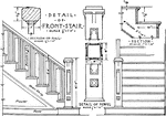"Stair details and the like may be shown with sufficient clearness to the scales of 3/4" or 1". Mouldings and other mill work details are generally made full size. The turned or revolved section is often of use is showing moulding sections in position." &mdash;French, 1911