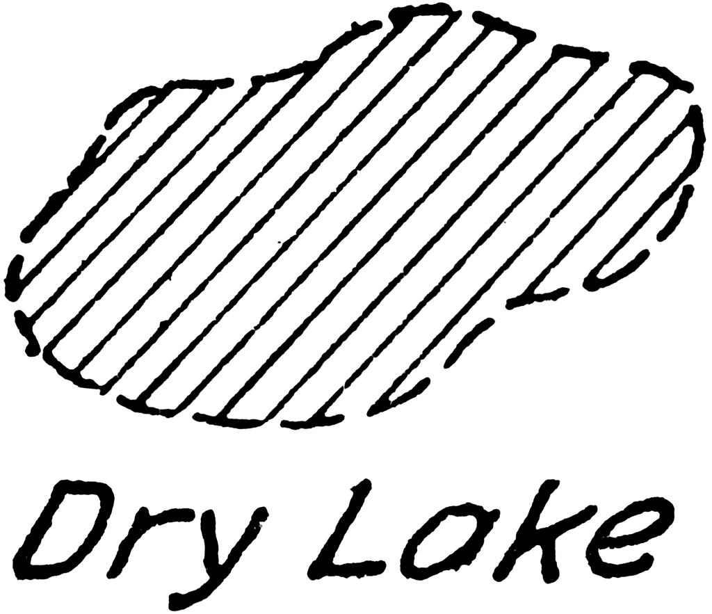 Lake Symbol On A Map Dry Lake Topography Symbol | ClipArt ETC