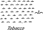 A conventional map drawing and drafting topography symbol for tobacco.