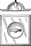 An application of shading using double curved surfaces of a screw in the socket.