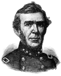 Portrait of General Bragg. General Bragg was in command at Pensacola, with a force of 7,000 men from Georgia, Alabama, Mississippi, Louisiana, and Florida.