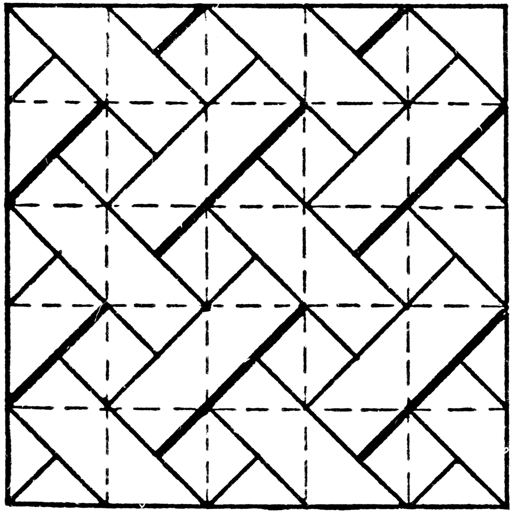 Drawing Exercise for Drawing Diagonal Line Pattern using T Square and