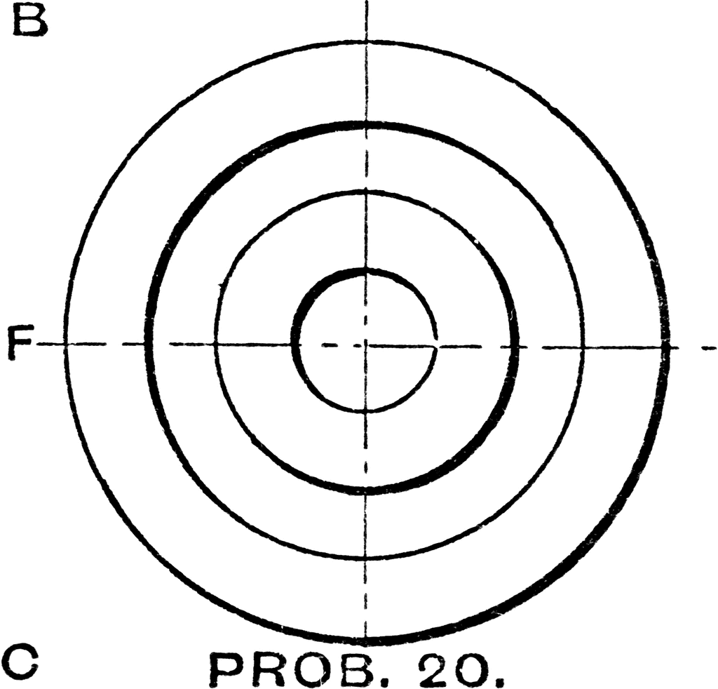 Mechanical Drawing Exercise Line Shading Plates with Holes in Ink